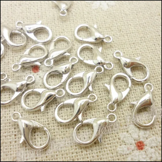 460 шт. застежки крючки Лобстер цветные белого цвета для ожерелья браслета цепочки