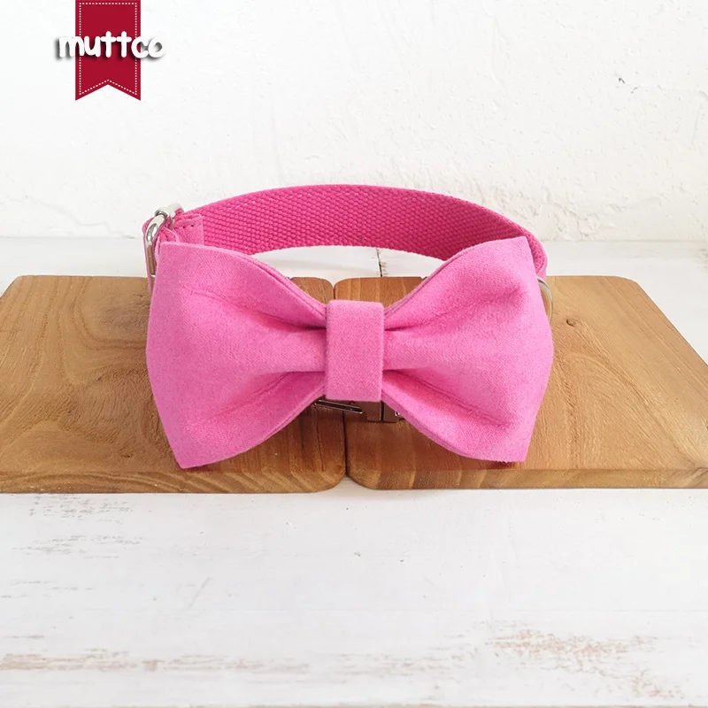 Розничная продажа удобный ошейник для собак MUTTCO розовое регулируемое ожерелье