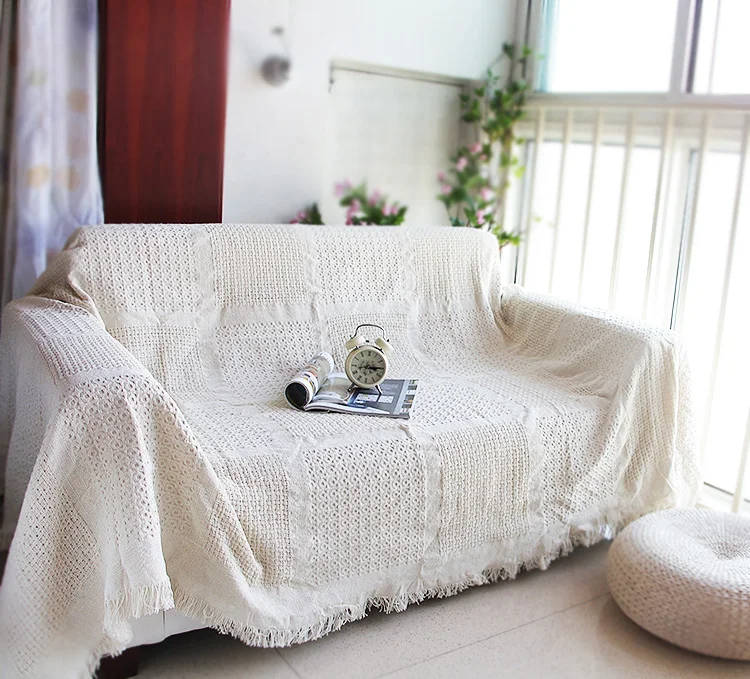 Европейский стиль Белое Хлопковое одеяло pinic наружное мат покрывало кровати 230*250