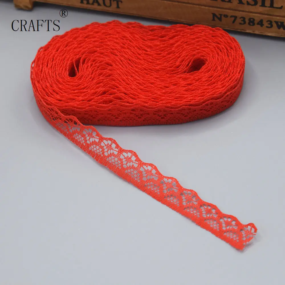 red Новинка! 10 ярдов кружевная лента, драгоценные камни шаблон ширина 14 мм, DIY ювелирные изделия, одежда, свадебные украшения - Цвет: red