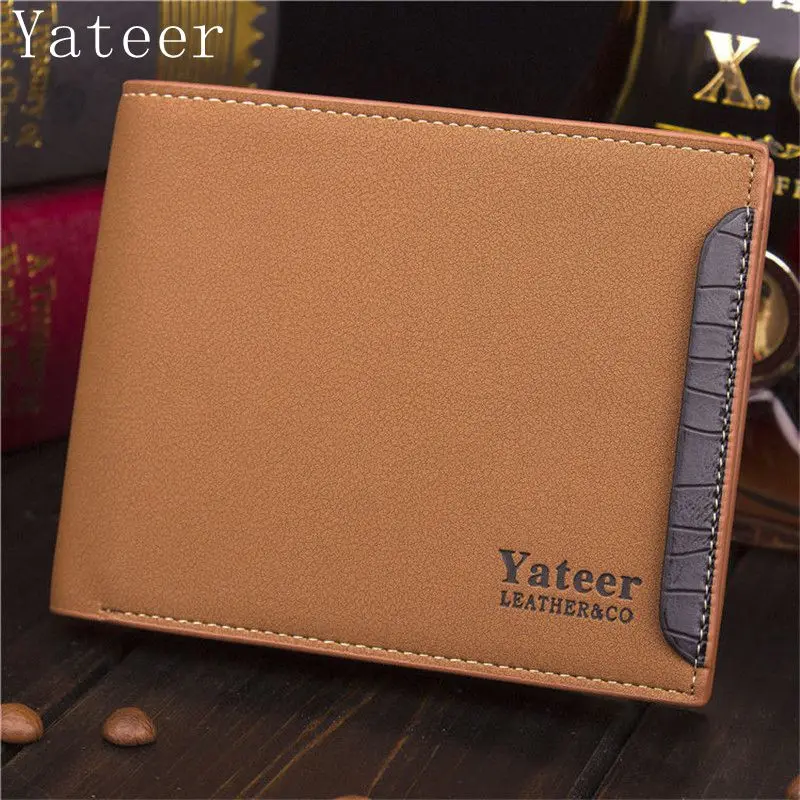 Yateer высокое качество мужской Exposurer сшивание лоскутное письмо бумажник бренд