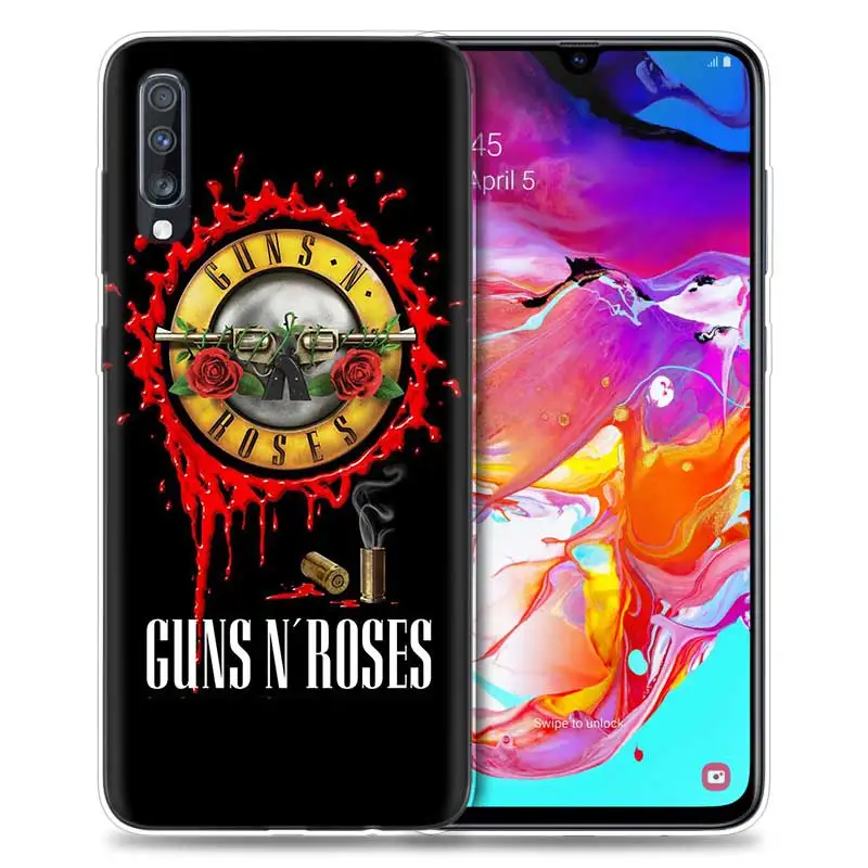 01 Пистолеты N Roses чехол для samsung Galaxy A50 A70 A80 A60 A40 A30 A20 A10 A50s A30s A20e A6 A8 плюс чехлы из ТПУ для телефона с отделениями для карт - Цвет: 01