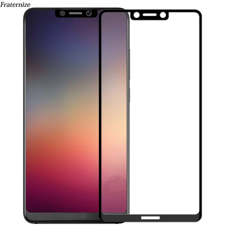 Для Sharp Aquos S3, полное покрытие, закаленное стекло, защитная пленка, полное покрытие, стекло для телефона 9H 2.5D, черный, белый - Цвет: Черный