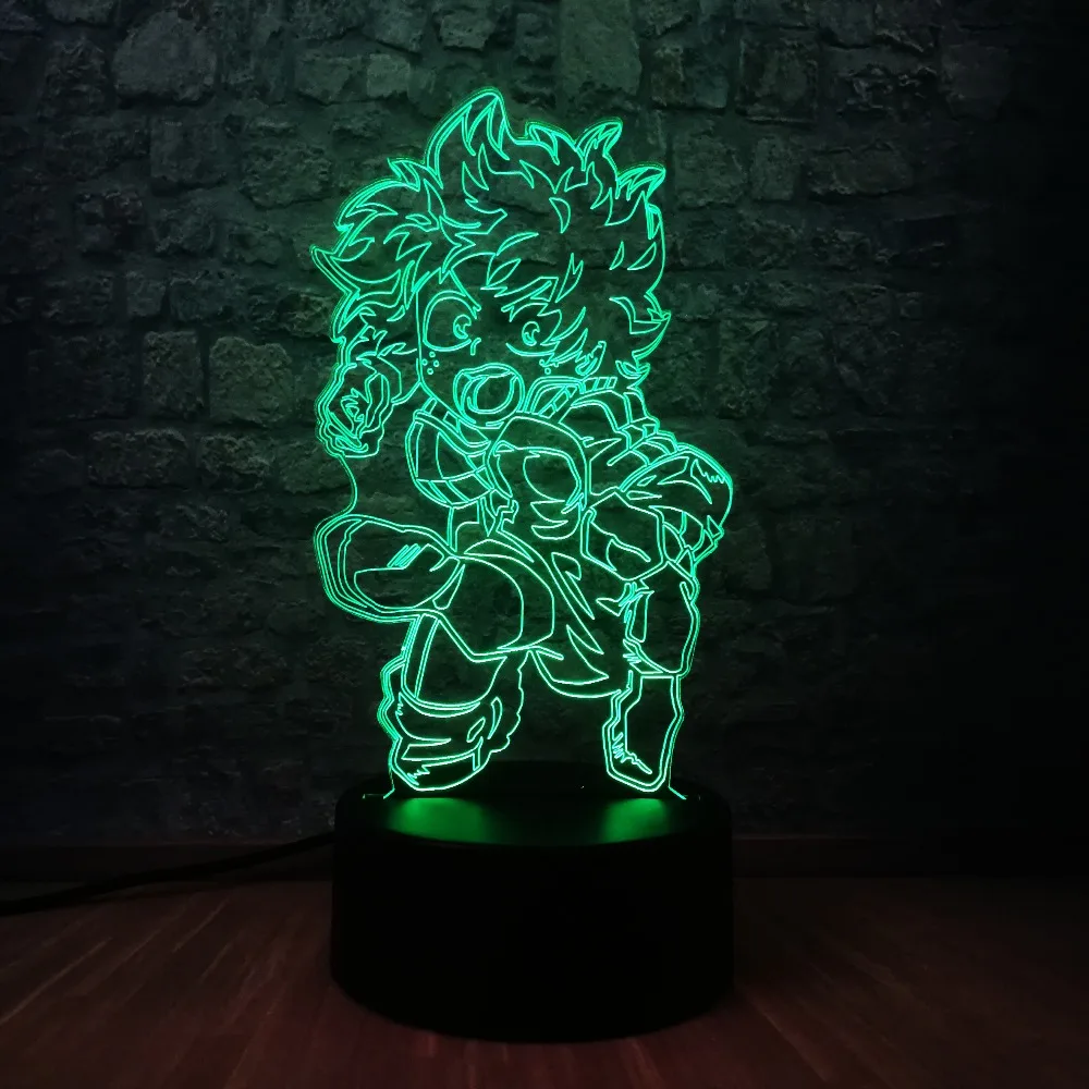Фильм Boku без герой 3D рисунок haku светодиодный ночной Светильник Иллюзия 7 Цвет