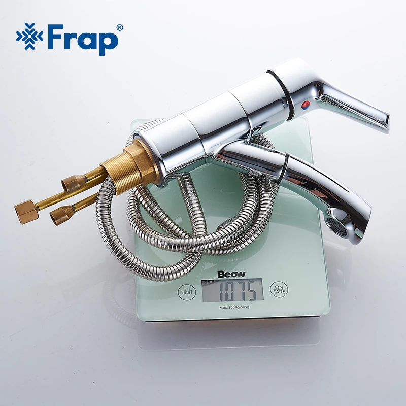 Выдвижной смеситель для раковины Frap Y10113 однорычажный кран горячей и холодной