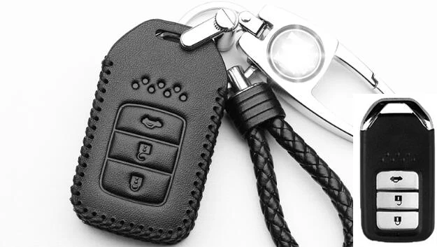 

GENUINE LEATHER CAR KEY CASE FOR HONDA CRIDER SMART KEY HOLDER REPLACEMENT KEY WALLETS