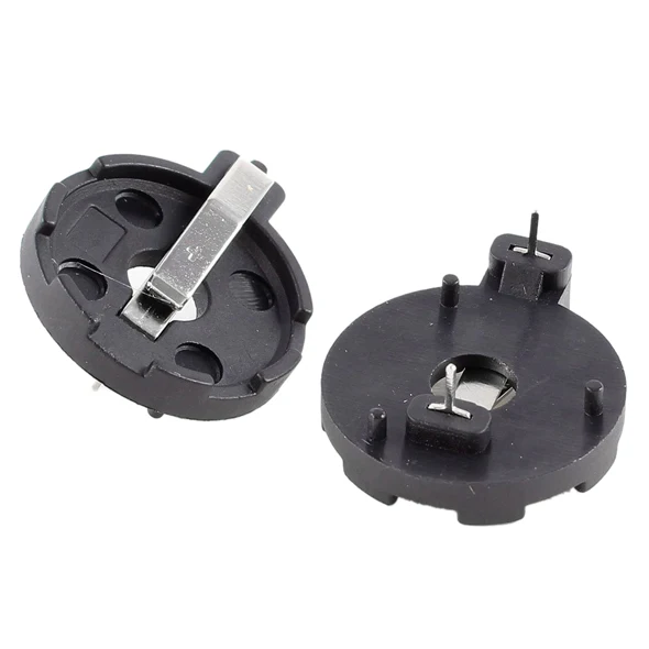 

HFES Hot New 2Pcs Coin Cell Button Battery Socket Holder DIP 2 Pins for CR2032