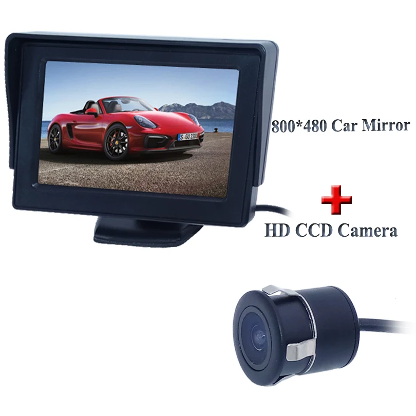 

Auto Parking system CCD 170 Lens Angle Universal Car Rearview Camera car Backup camera+4.3" TFT LCD Reversing Monitor