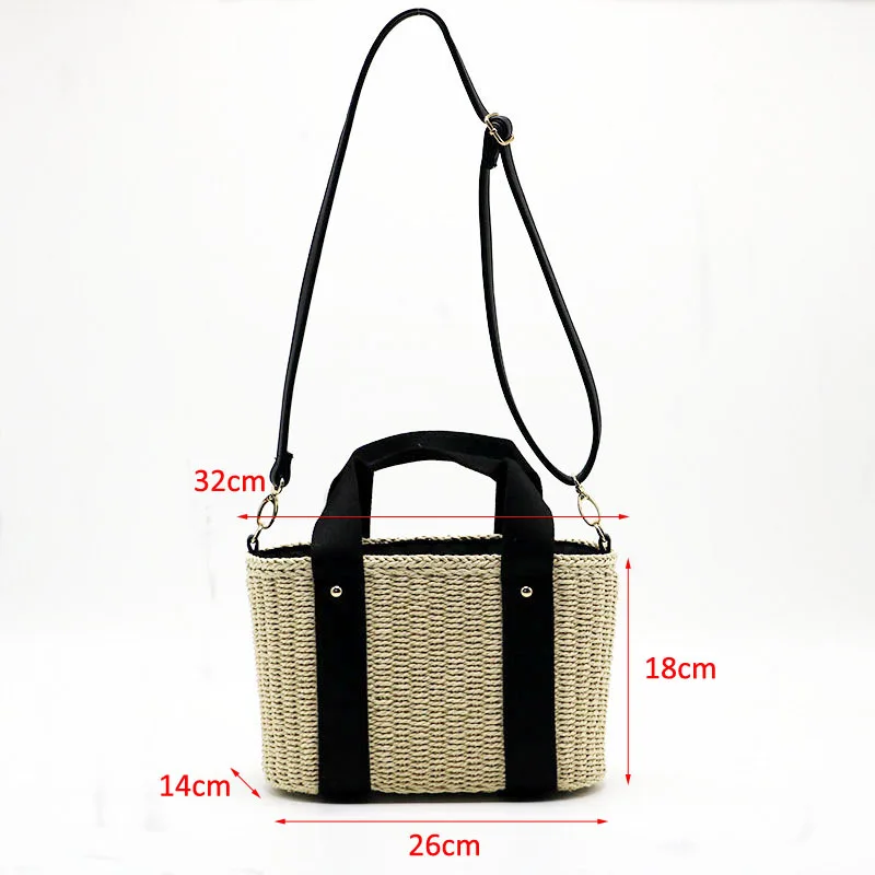 Women Natural Handbag Braided Rattan Bag Beach Straw Crossbody Summer Messange Bags 2020 New High Quality Beige Brown | Багаж и сумки