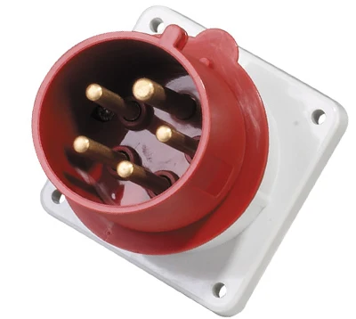 32A 400V 5P (3P+N+E) waterproof socket outlet 32 amp industrial plug wall mounted Splash Proof IP44 EN / IEC 60309-2 type SP821 |