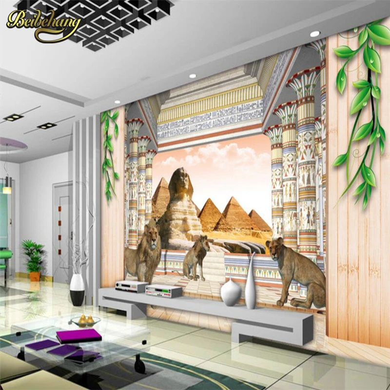3d обои для гостиной большой фон картины пирамиды Египетский пейзаж Murales De