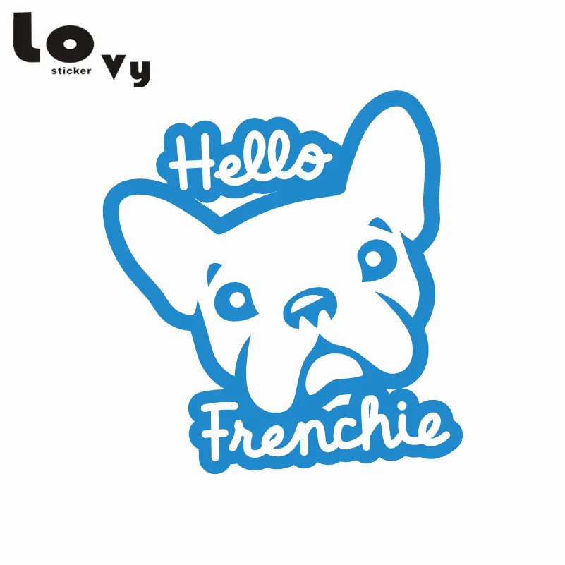 Креативная Наклейка на стену с рисунком Hello Frenchie Pet Dog Виниловая наклейка