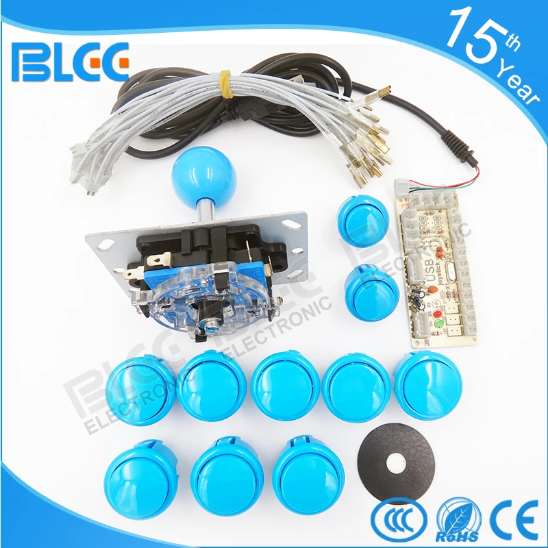 Аркадный джойстик DIY Kit Нулевая задержка игровой набор usb-датчик для ПК Arcade копия Sanwa Джойстик 24/30 мм кнопки для Аркады MAME