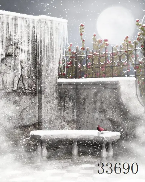 2.5 ( ш ) x2.5 в м Высокое качество рождество фотографии фоном двор снег декорации