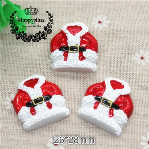 10pcs 10 шт смолы Санта-Клаус/костыль/шляпа/сапоги/перчатки с плоской задней частью кабошон Рождество миниатюрные художественные поставки украшения Шарм Ремесло - Цвет: 10pcs