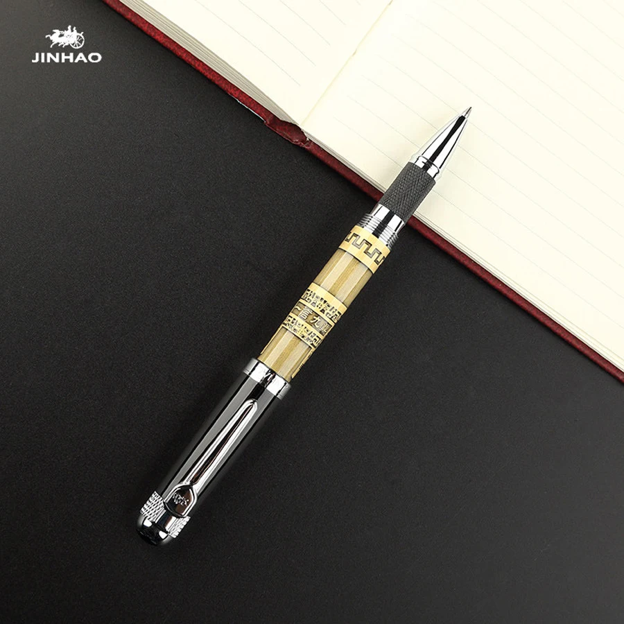 1 шт. JINHAO-189 высококачественная металлическая шариковая ручка с серебряным зажимом "большой медный Штатив" 0,7 мм Средний наконечник ручки для бизнеса