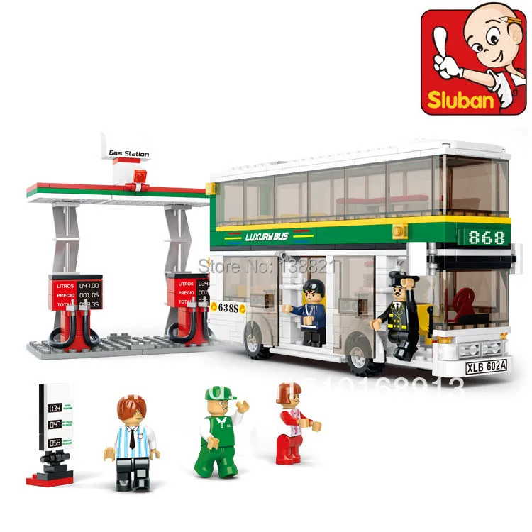 DIY Educational Toys for children Building Blocks Double decker bus self-locking bricks Compatible with Lego | Игрушки и хобби