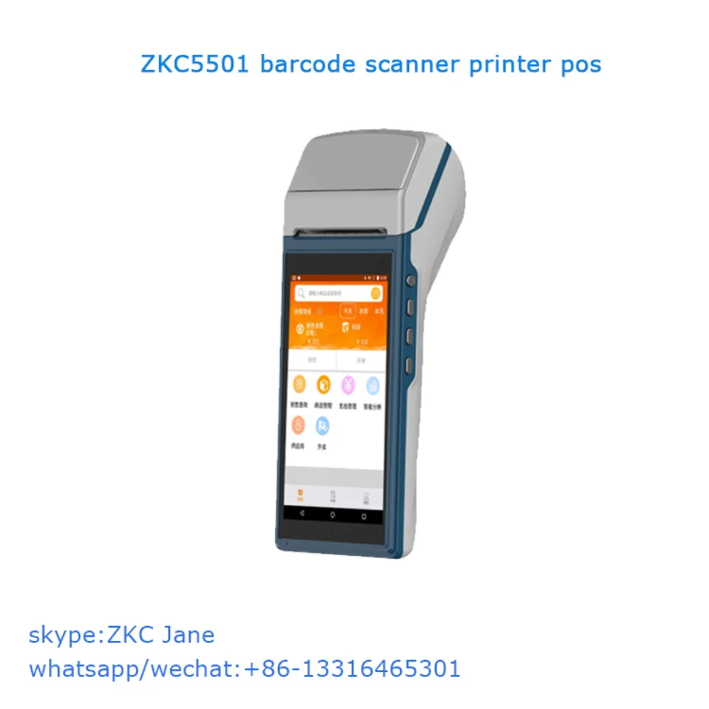 Pos машина ZKC5501 с беспроводным сканером qrcode bluetooth Wi Fi печать билетов|Принтеры| |