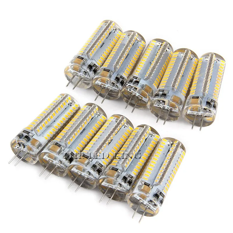 SonQin 10 шт. G4 светодиодный светильник 3 Вт 6 9 12 15 21 AC/DC 12V 220V 3014/5050 SMD заменить 20 30 40