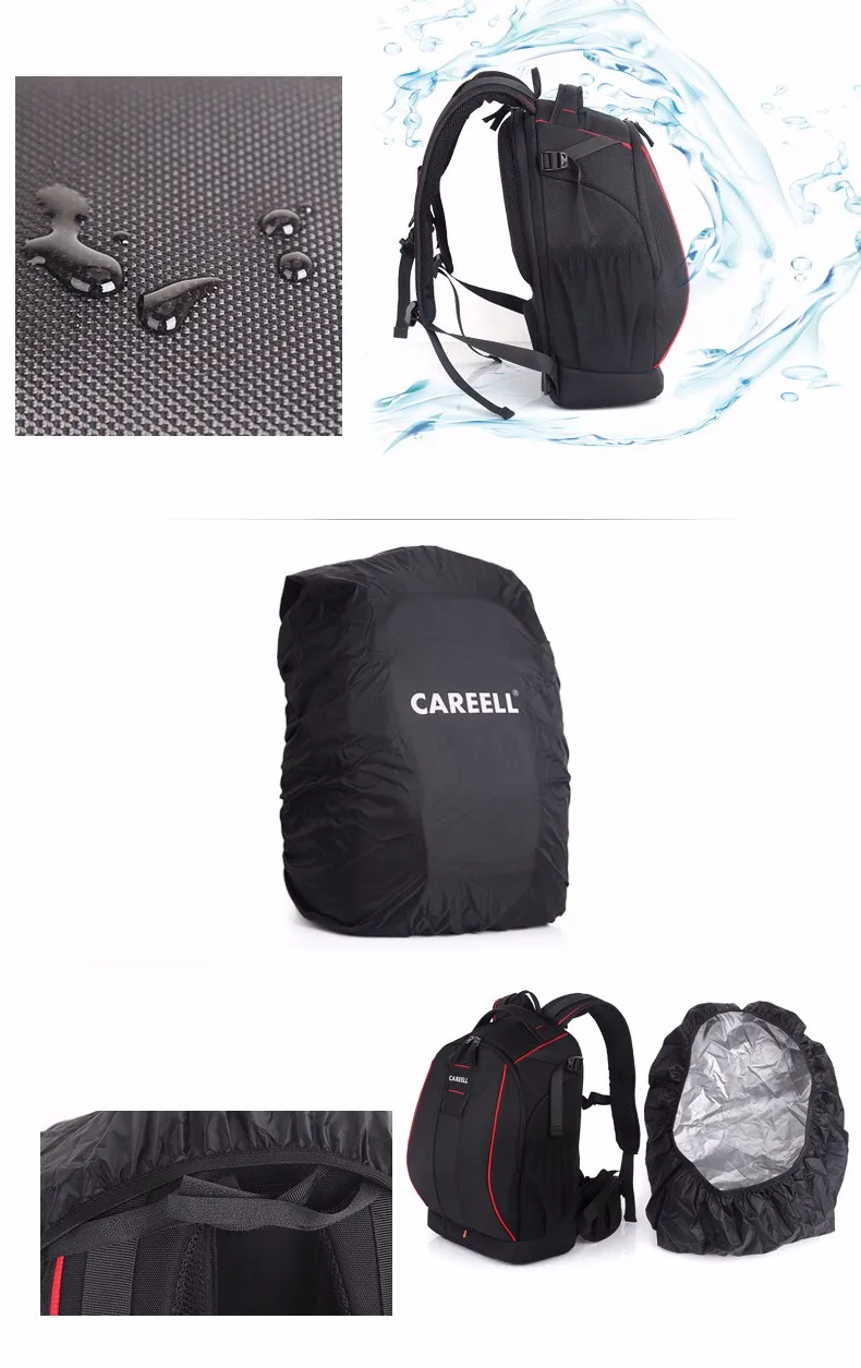 CAREELL C1098 сумка для камеры рюкзак для камеры DSLR сумка для камеры Водонепроницаемая мягкая Наплечная Сумка Мужской Женский рюкзак для камеры Canon/Nikon