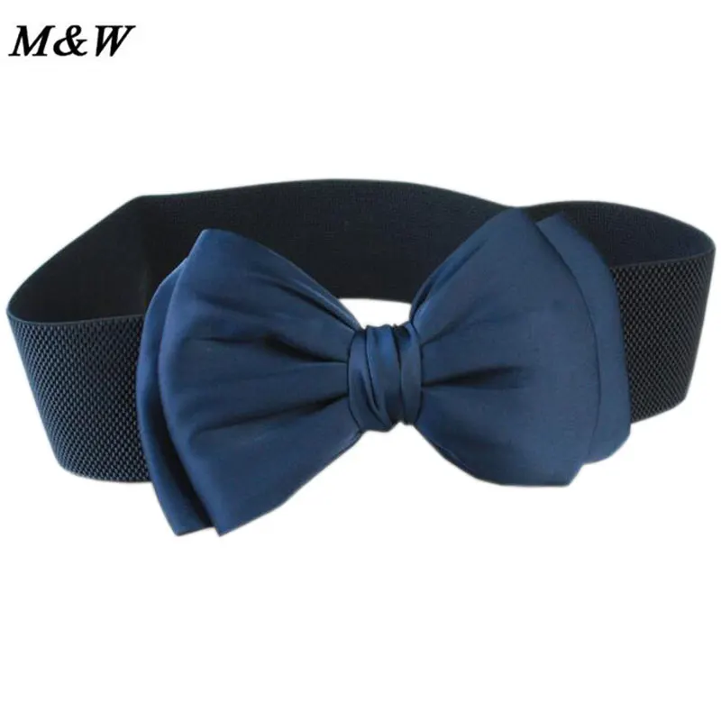 Мода Ultra Wide ЛУК ПОЯСА Дамы Черный Эластичный Пояс Корейский Все Матч Широкий