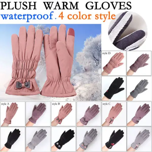 

Stylish Women Gloves Waterproof Windproof Winter Warm Ski Snowboard Ladies Mittens