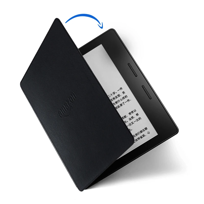 Черный 1:1 чехол-подставка для Amazon Kindle Oasis 6 дюймов чехол для Amazon Kindle Oasis Smart Wake Up откидная кожаная задняя крышка - Цвет: Черный