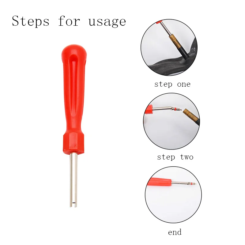 1 pc Auto Car Bicycle Slotted Handle Tire Valve Stem Core Remover Screwdriver Tire Repair Install Tool Car-styling Accessories