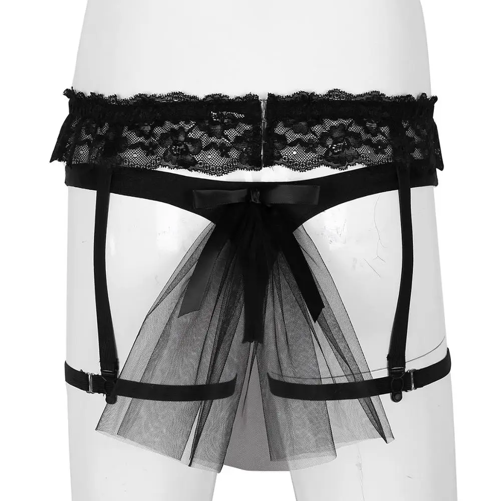 Трусы брифы мужские кружевные стринги нижнее белье с вуалью чулки пояса для