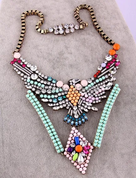 Высококачественное дизайнерское модное колье чокер с орлом Shourouk роскошное