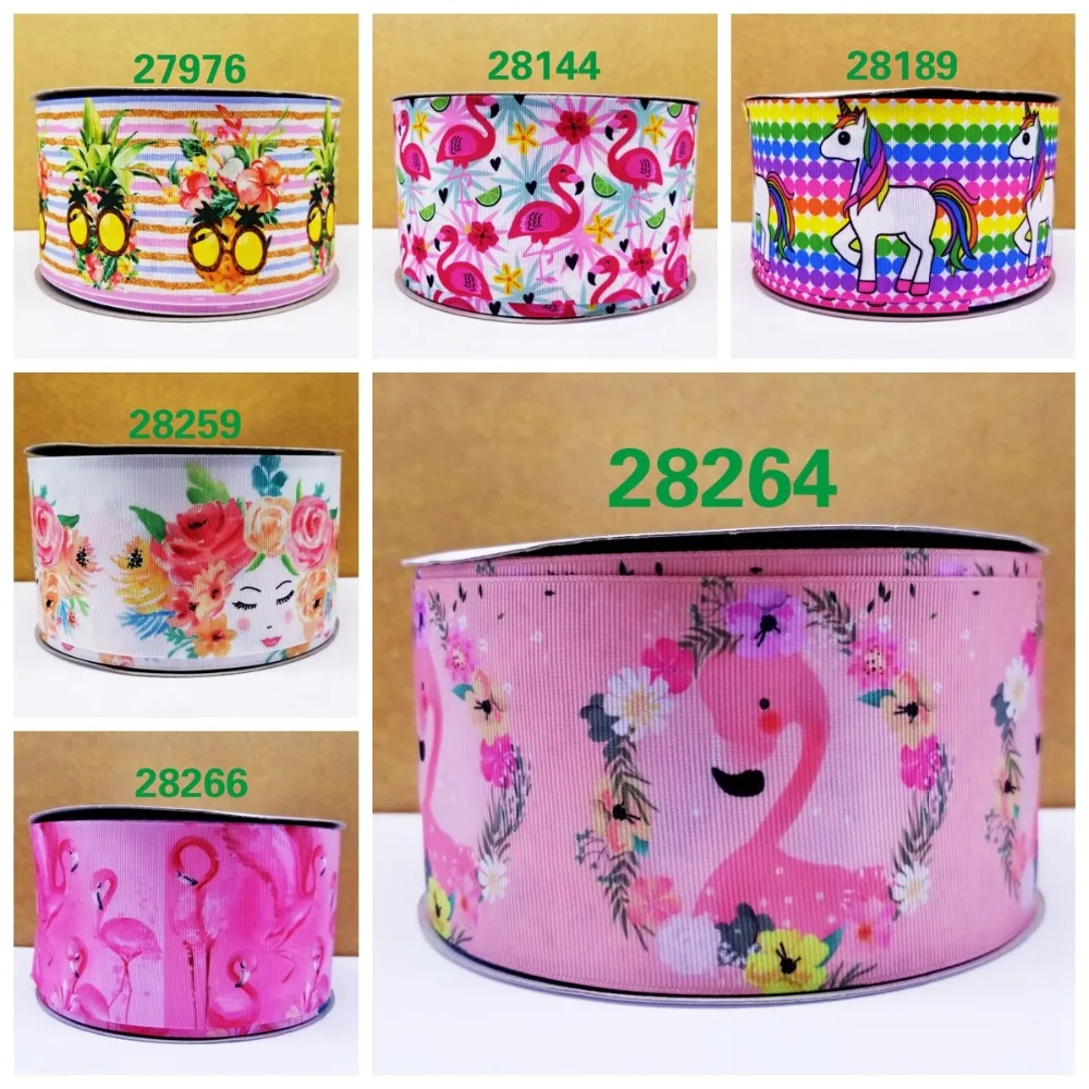 Бесплатная доставка 50 ярдов мультфильм печатных grosgrain ленты 28264|Ленты для шитья| |