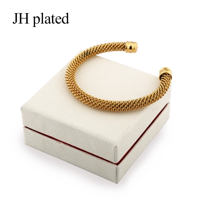 JHplate Африканский Эфиопский Модный золотой цвет браслеты ювелирные изделия для женщин Mengifts растягивающийся Регулируемый размер браслет давая друзьям