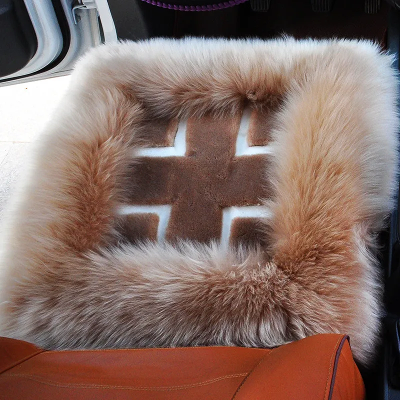 Car Seat Plush Cushion Cover Faux Fur Cute Interior Accessories Styling Winter New Soft Warm Pad Seat Cover For bmw e46 audi a3