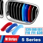 Для BMW 5 серий E39 E60 E61 F10 F11 G30 G31 G38 F07 решетка Автоспорт полосы гриль M Power Performance полоски наклейки