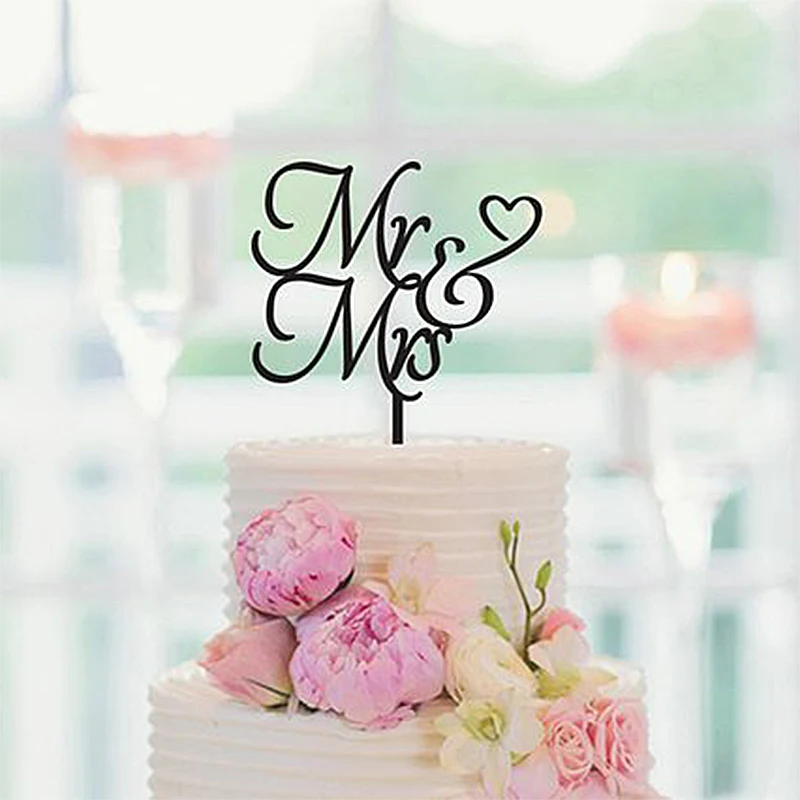 Свадебный торт Топпер Mr And Mrs юбилейный свадебный декор & Mrs|Товары для украшения
