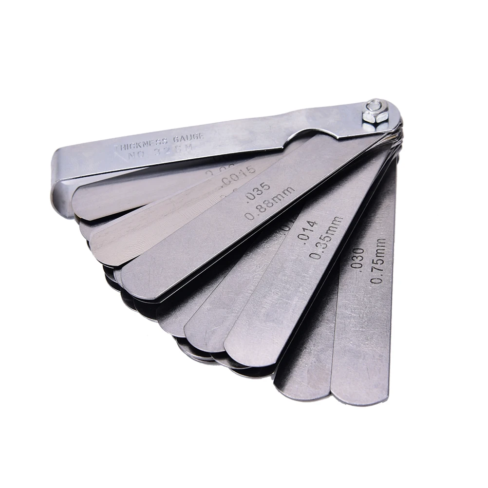 1 set Guitar 32 Blade Feeler Gauge Set Metric Imperial Measure Tune Up Gap Tool high quality | Спорт и развлечения