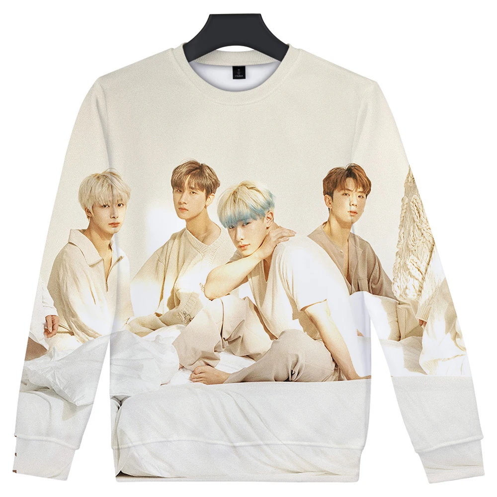 Мужская/Женская толстовка с круглым вырезом Monsta X модная уличная одежда длинными