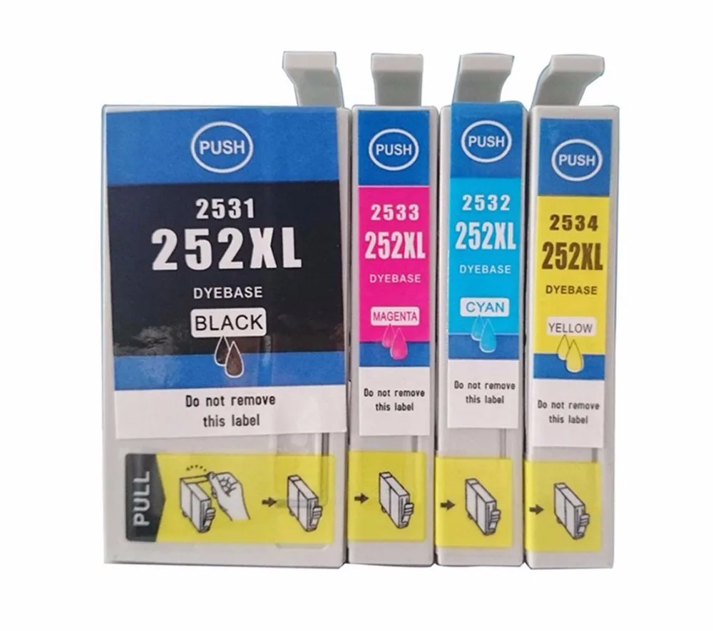 10 упаковок совместимый Восстановленный для Epson 252 252XL картридж комбинированный