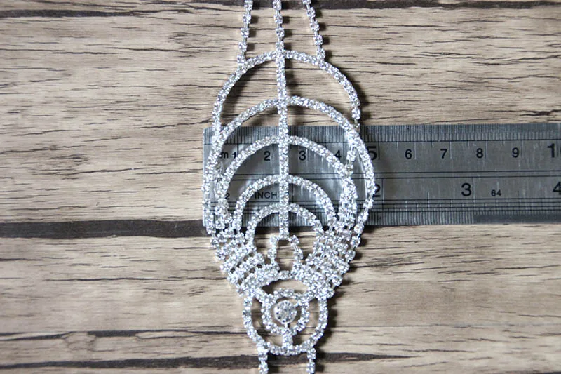 

Free Shipping Wholesale 5 pcs/lot 17'' Rhinestone Connector For Swimming Wear Bikini Connector Invitation RC51801