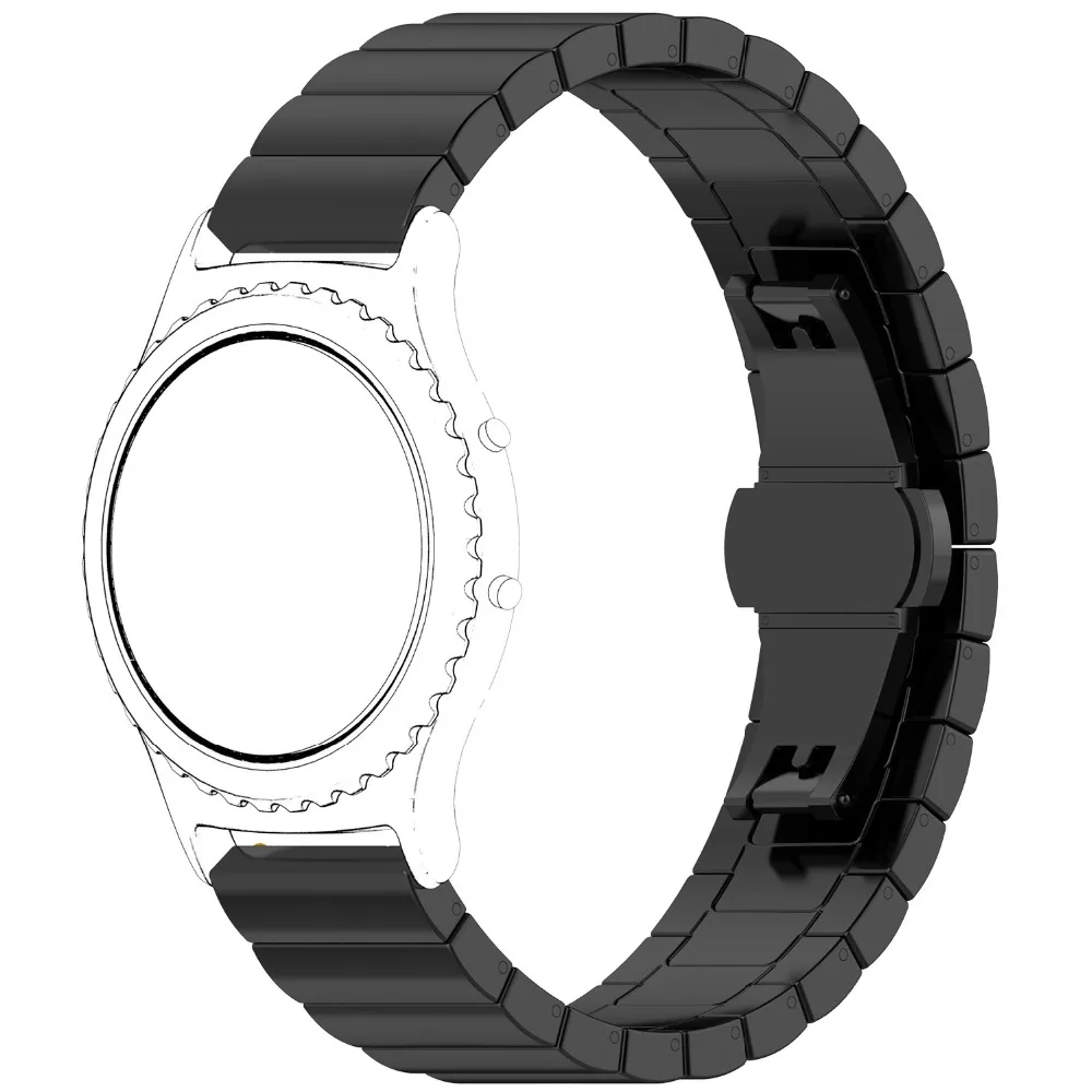 20 мм ремешок из нержавеющей стали для samsung gear S2 SM-R732/SM-R735 часов браслет часы