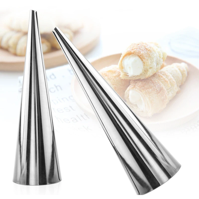 10 PCs/set Stainless Steel Spiral Croissants Molds Decor Pastry Cream Horn Cake Bread Mold Conical Tube Cone Roll Moulds | Дом и сад