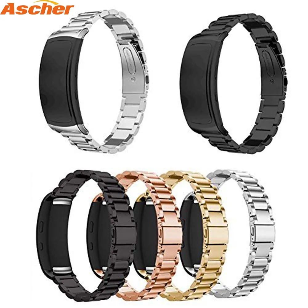 Нержавеющая сталь браслет часы ремешок для samsung шестерни Fit 2 fit2 SM R360 Smartwatch Замена