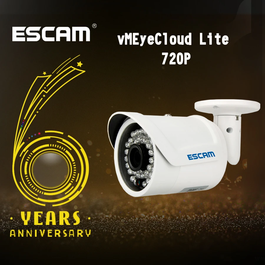 Escam Fighter QD320 H.264 1/4 КМОП ip камера 3 6 мм объектив водонепроницаемый ИК 10 М