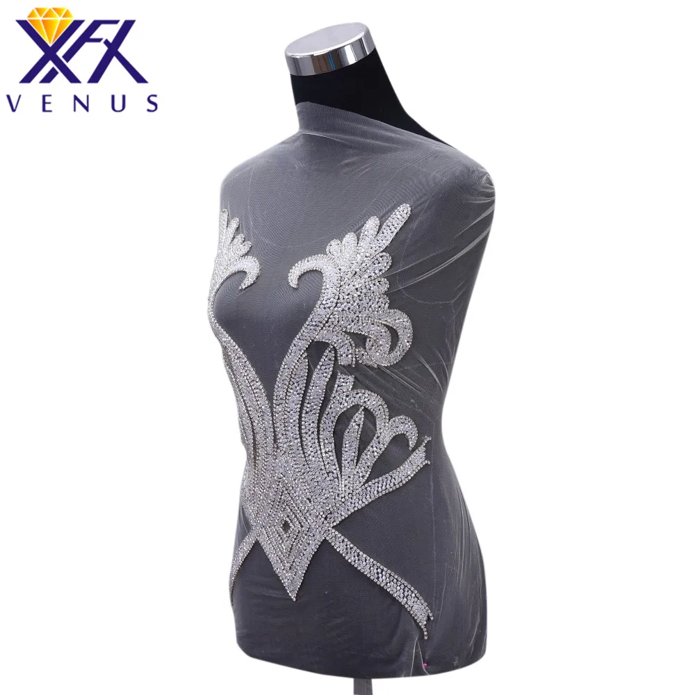 XFX VENUS 1 PC Beading sewing model rhinestone applique beaded beads patches for wedding dress evening gown show coustume | Дом и сад