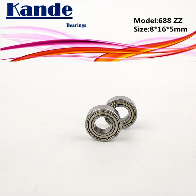 Kande подшипники 688ZZ ABEC-1 688 ZZ ABEC-3 688ZZ ABEC-5 688-2Z Miniautre шариковый подшипник 8x16x5 мм 688