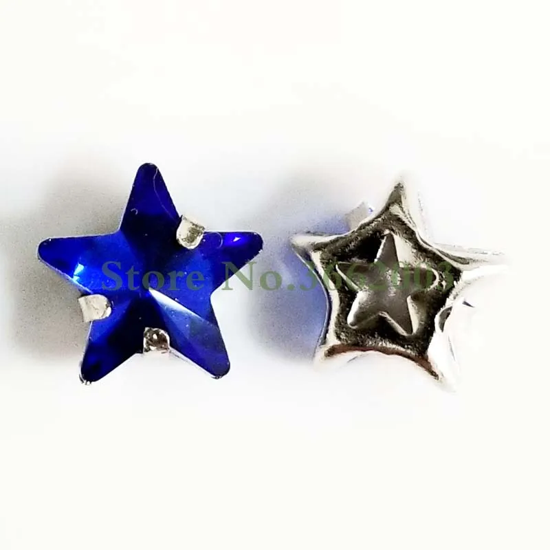 Royalblue 10 мм 20 шт./упак. пятиконечная звезда форма высокого качества с украшением в виде кристаллов стекло flatback пришить коготь стразы - Цвет: Royalblue