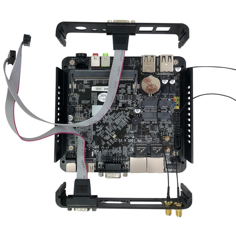 BEBEPC безвентиляторный мини ПК 2 * COM Intel Celeron J1900 четырёхъядерники Dual LAN Windows 10 Ubuntu