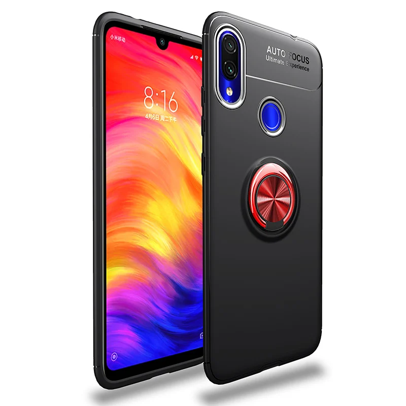 Black Red MAKAVO для samsung Galaxy A30 Чехол-кольцо держатель Матовая Мягкая силиконовая задняя крышка для samsung Galaxy A10 A20 A40 A50 чехол для телефона - Цвет: Black Red