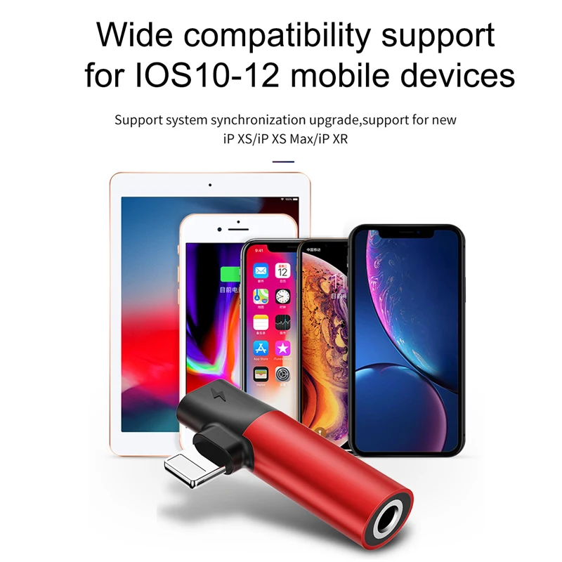 Адаптер Baseus Auido для iPhone XS Max XR X 8 7 Plus до 3,5 мм разъем для наушников зарядный конвертер сплиттер адаптер OTG