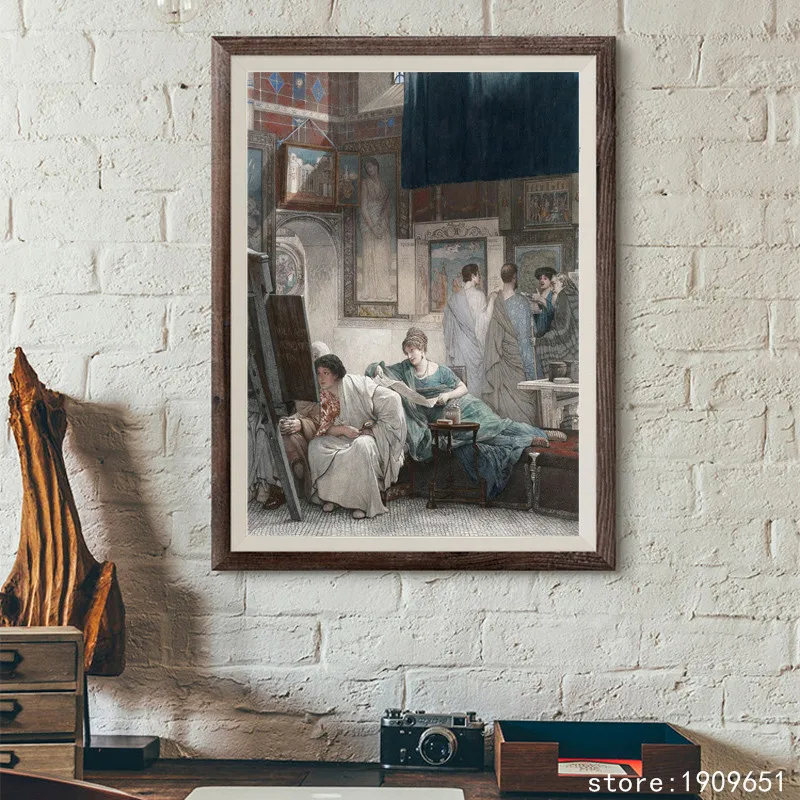 Хлопок без рамки Классический дворец люди Рисование холст печать картина маслом